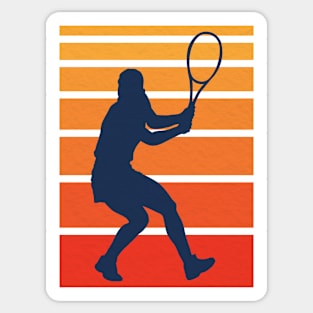 Vintage Tennis Silhouette Sticker